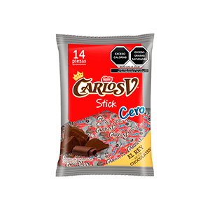 Chocolates stick sin azúcar Carlos V 14pz