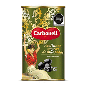 Aceitunas negras deshuesadas Carbonell lata 340g