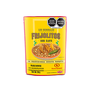 Frijoles refritos con elote Karne Garibaldi 250g