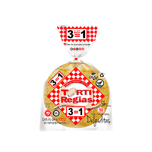 Tortillas delgaditas de maíz amarillas Tortiregias 50pz