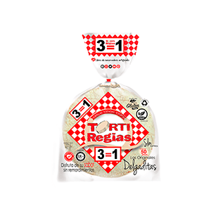 Tortillas delgaditas de maíz blancas Tortiregias 50pz