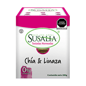 Tostada horneada con chía linaza Susalia 200