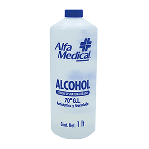 Alcohol etílico desnaturalizado Alfa Medical 70º G.L. 1L