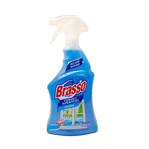 Limpiador vidrios y superficies amonia Brasso 650ml