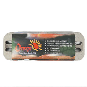 Huevo blanco libre de pastoreo Orespi caja 12pz