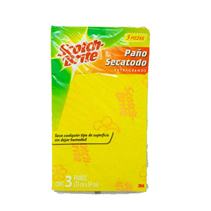 Tela paño secatodo Scotch Brite 3pz
