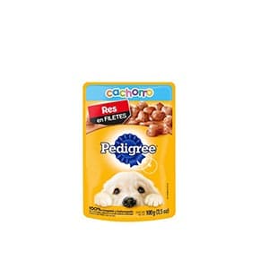 Res en filetes para perro cachorro Pedigree 100g