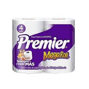 Papel higiénico Premier 4pz/400HD