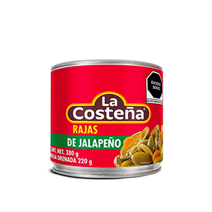 Chiles jalapeños rajas La Costeña 380g