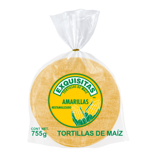 Tortillas de maíz amarillas Exquisitas 755g