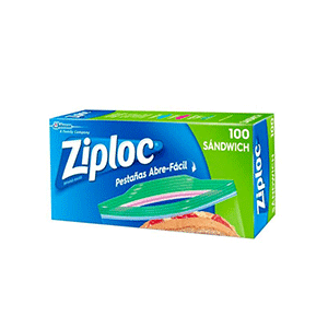 Bolsas herméticas sándwich Ziploc 100pz