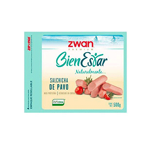 Salchicha de pavo bienestar Zwan 500g