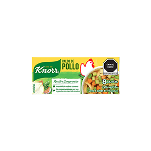 Caldo de pollo en cubos de 10.5g Knorr 8pz