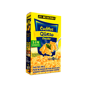 Coditos con queso La Moderna 200g