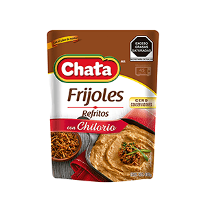 Frijoles refritos con chilorio Chata 400g