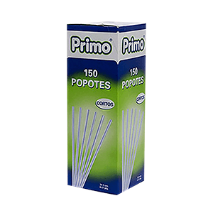 Popote blanco Primo 150pz