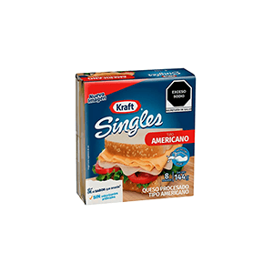 Queso americano singles Kraft 144g